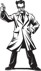 Wrathful Wisdom Vibrant Doctor Icon in Vector Brilliant Fury Bold Doctor Symbol in Vector Logo