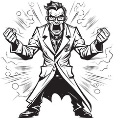 Wrathful Wellness Vibrant Doctor Vector Logo Icon Intense Brilliance Bold Doctor Vector Logo Design