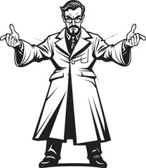 Brilliant Outrage Powerful Doctor Vector Logo Design Doctors Fury Vibrant Brilliance in Vector Logo Icon