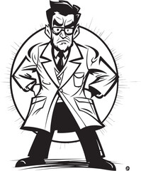 Brilliant Rage Dynamic Doctor Vector Logo Design Healing Fury Enraged Doctor Vector Logo Icon