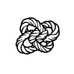 Tangled up rope knot Logo Design - obrazy, fototapety, plakaty
