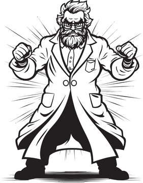 Angry Healing Vibrant Doctor Vector Logo Icon Brilliant Rage Dynamic Doctor Vector Logo Design