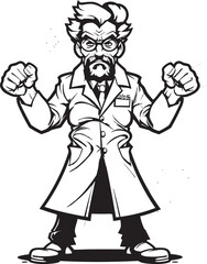Brilliant Wrath Intense Doctor Icon in Vector Logo Rage Medic Angry Brilliance Vector Logo