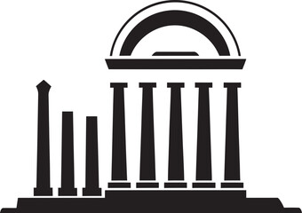Celebrating Ancient Greek Architectural Wonders Vector Logos Echoes of Antiquity Greek Architecture in Vector