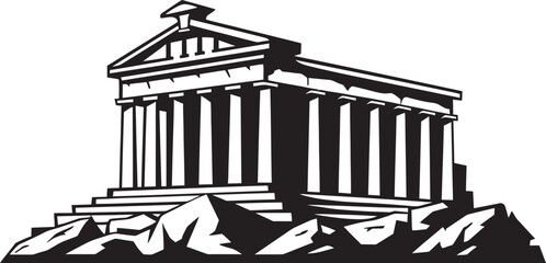 Vector Reverence Ancient Greek Architecture Greek Architectural Icons Vector Legacy