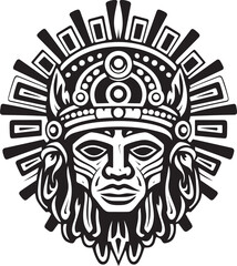 Ancient Aztec Drawings Brought to Life Vector Logos Iconic Aztec Symbols Antique Drawing Icon Vector Logos