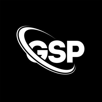 GSP logo. GSP letter. GSP letter logo design. Initials GSP logo linked with circle and uppercase monogram logo. GSP typography for technology, business and real estate brand.