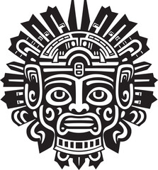 Antique Aztec Culture Honored Vintage Drawing Icon Logos Vector Logos Reflecting Aztec Artistry Antique Drawing Icons