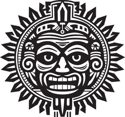 Iconic Aztec Symbols in Vector Antique Drawing Icon Logos Antique Aztec Legacy Honored Vector Logo Designs