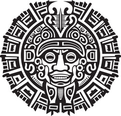 Reviving Aztec Tradition Vector Logo Icons Antique Aztec Iconography Rediscovered Drawing Icon Vector Logos