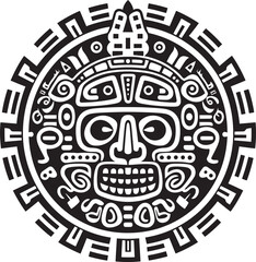 Vector Homage Ancient Aztec Artistry Aztec Art Vector Depictions of Grandeur