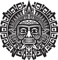 Aztec Art Vector Illustrations of History Vector Symbols Echoes of Aztec Culture