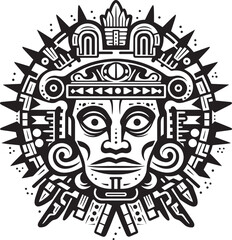 Aztec Marvels Vector Elegance Aztec Artistry Vector Logos of Antiquity