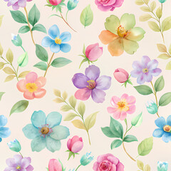 Watercolor floral illustration backdrop 1