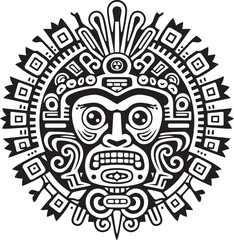 Vector Artistry Ancient Aztec Culture Timeless Majesty Aztec Icons in Vector