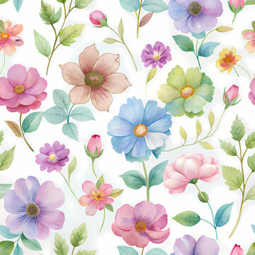 Watercolor floral illustration backdrop 2