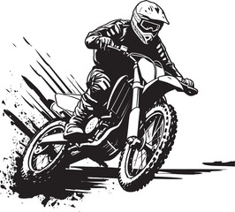Dirt Bike Dynamo Rider Vector Logo Icon Conquer the Wilderness Vector Logo Design for Bike Riders