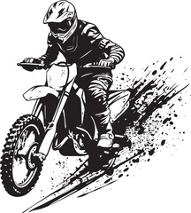 Dirt Bike Renegade Rider Vector Logo Icon Seek the Thrill Vector Logo Design for Bike Riders