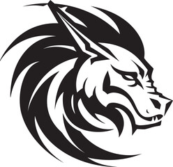 Bold Dragon Art Cartoon Head Tattoo Vector Logo Design Fantasy Dragon Majesty Cartoon Tattoo Vector Logo Icon