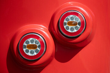 car with rear light close up. Rear lamp signals