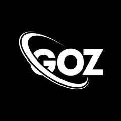 GOZ logo. GOZ letter. GOZ letter logo design. Initials GOZ logo linked with circle and uppercase monogram logo. GOZ typography for technology, business and real estate brand.