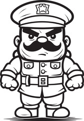 Artistic Avenger Alliance Cartoon Doodle Soldier Logo Design Playful Patriot Platoon Doodle Soldier Vector Icon