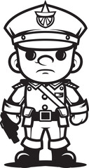 Imaginative Infantry Illustration Cartoon Soldier Doodle Vector Icon Scribble Squadrons Doodle Soldier Emblem