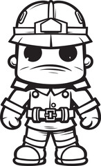 Brave Brushstrokes Doodle Soldier Logo Design Imaginative Infantry Cartoon Doodle Soldier Vector Icon