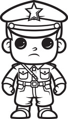Artistic Avenger Doodle Soldier Vector Icon Sketchy Soldier Squad Cartoon Doodle Vector Logo