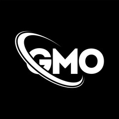 GMO logo. GMO letter. GMO letter logo design. Initials GMO logo linked with circle and uppercase monogram logo. GMO typography for technology, business and real estate brand.