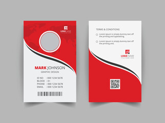 Creative ID Card Design or vector id card template