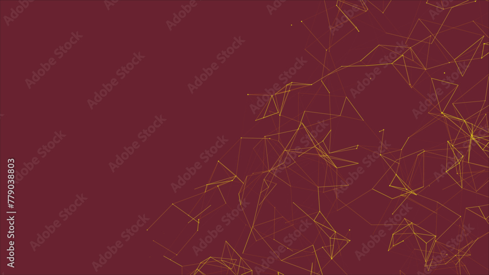 Poster abstract digital connection moving dots and lines. technology background. network connection structu