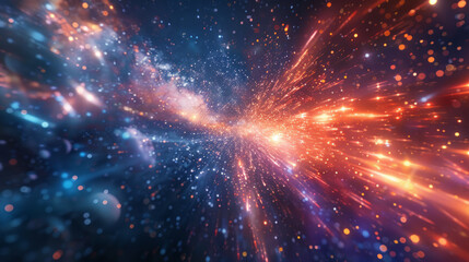 Cosmic interstellar energy burst concept background - obrazy, fototapety, plakaty
