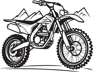 Fototapeta premium Adrenaline Rush Dirt Bike Vector Icon for Adventure Seekers Rugged Terrain Rider Vector Logo Design for Dirt Biking