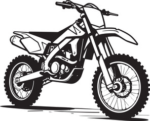 Motocross Marvel Dirt Bike Vector Icon in Dynamic Design Off Road Excursion Vector Logo Featuring a Thrilling Dirt Bike