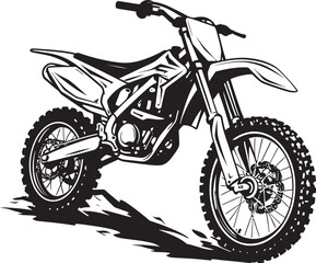 Fototapeta premium Adrenaline Rush Dirt Bike Vector Icon for Extreme Sports Fans Freestyle Fury Dirt Bike Emblem in Dynamic Vector Design