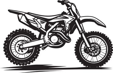 Trailblazing Triumph Vector Logo Design Featuring Dirt Bike Dirt Bike Daredevil Iconic Vector Emblem for Adventure Lovers