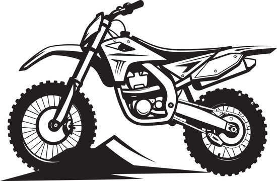 Freestyle Fury Dirt Bike Emblem in Dynamic Vector Design Trailblazing Triumph Vector Logo with Dirt Bike Illustration