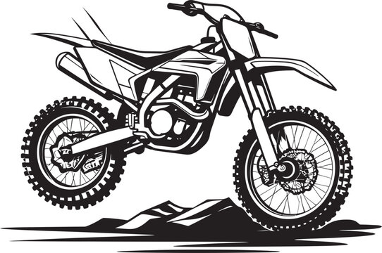 Enduro Explorer Dirt Bike Vector Logo Design for Off Road Adventures Dirt Track Dynamo Iconic Vector Emblem for Dirt Bike Enthusiasts