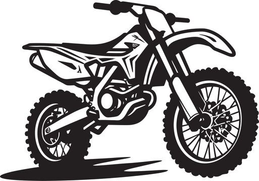Dirt Bike Daredevil Iconic Vector Emblem for Adventure Lovers Motocross Madness Dirt Bike Vector Icon in Dynamic Design