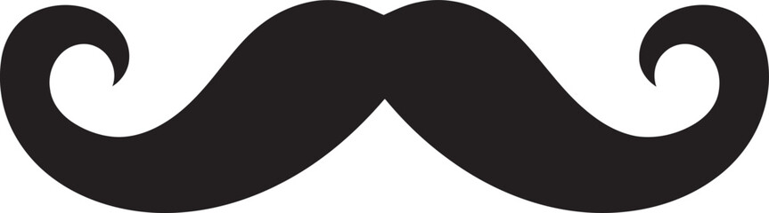 Fototapeta premium Minimalist Mastery Moustache Icon Sketch Whimsical Wonders Doodle Moustache Logo