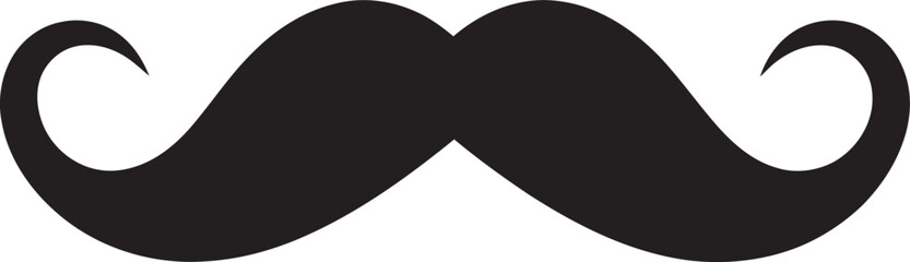 Stylish Swagger Moustache Icon Sketch Bold Brushwork Doodle Moustache Logo