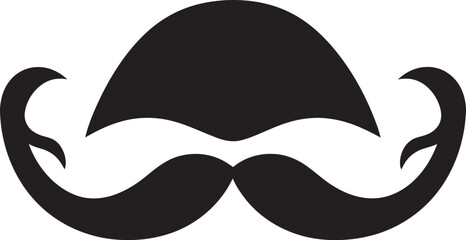 Whimsical Wonder Enchanting Doodle Moustache Icon in Vector Logo Creative Chic Trendy Doodle Moustache Emblem in Vector Logo