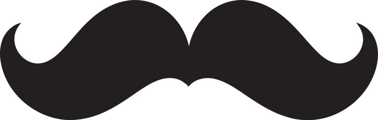 Retro Remix Fresh Doodle Moustache Vector Logo Design Concept Hipster Vibe Edgy Doodle Moustache Icon in Vector Logo