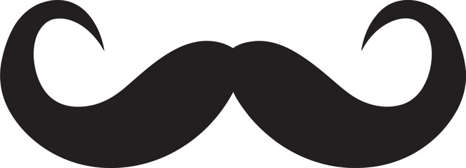 Chic Chicane Stylish Doodle Moustache Icon in Vector Logo Hipster Hype Trendy Doodle Moustache Emblem in Vector Logo