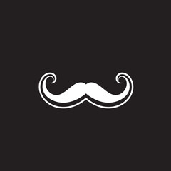 Minimalist Chic Moustache Doodle Icon in Vector Design Hipster Vibe Doodle Moustache Emblem in Vector Logo