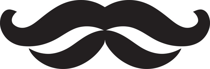 Retro Radiance Doodle Moustache Emblem Contemporary Classic Moustache Vector Graphic