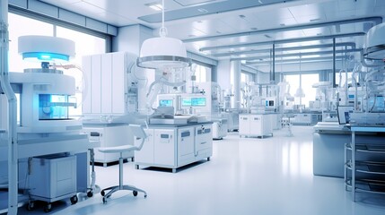 A photo of a clean and modern medical laboratory.