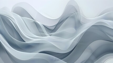 Obraz premium Ethereal Waves of Fluid Motion in Monochromatic Elegance