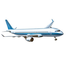airplane in the sky on transparent background, clipping path, png, 